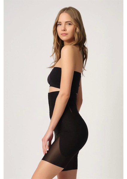 Siyah Emay 2928 Ön Agraflı Tül Paçalı Lazer Korse fiyatları