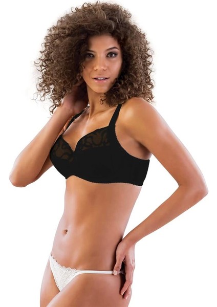 Siyah Emay 113 C Balenli Toparlayıcı Sütyen