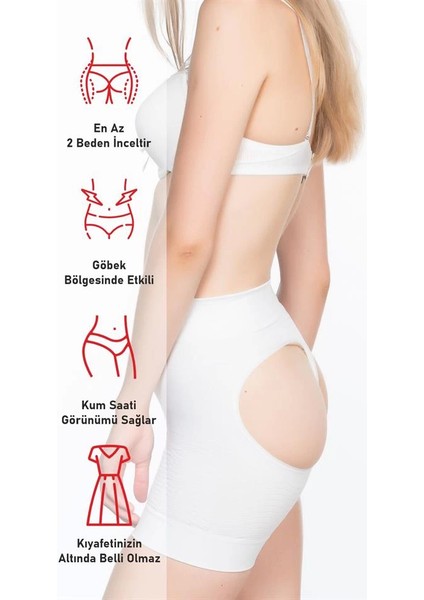 Beyaz Emay 2034 Popo Açık Anti Selülit Korse fırsatları