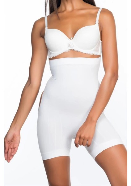 Beyaz Emay 2033 Popo Açık Boxer Korse