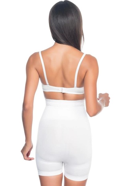 Beyaz Emay 2075 Yüksek Bel Desenli Double Kısa Paça Korse fiyatları