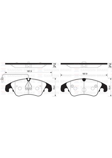 Ön Balata Fişli Audi A4-A5-A6-A7-Q5 2008 18051