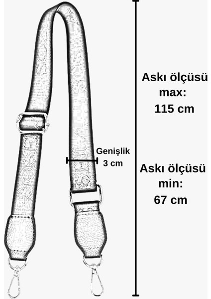 99-90003 Siyah 3 cm Kolon Gold Askı Çanta Aksesuarı fiyatları