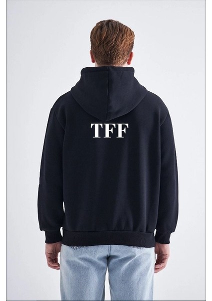 Sweatshirt, Siyah Kapüşonlu, Içi Polarlı, Üç Iplik Tff S