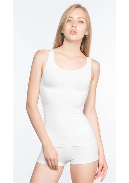 Beyaz Emay 5015 Kalın Askılı Atlet Korse