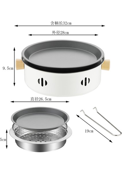 Yangın Pişirme Çay Ocağı Kömür Sobası Kömür Izgara Açık Hava Barbekü Sobası Kömür Yangın Dumansız Barbekü Izgarası (Yurt Dışından)