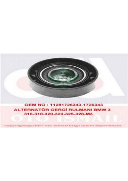 Alternatör Gergi Rulmani Bmw 3 316I-318I-320I-323I-325I-328I-M3-FELICA I-Ii 1.3 94-01 18051
