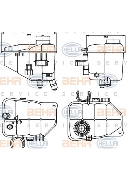 Radyator Yedek Su Deposu Mercedes W203 CL203 S203 C209 A209 18051