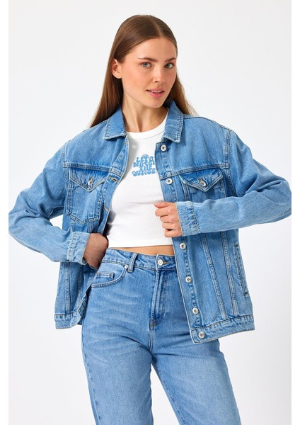 Kadın Maya Sky Blue Jean Ceket fiyatları