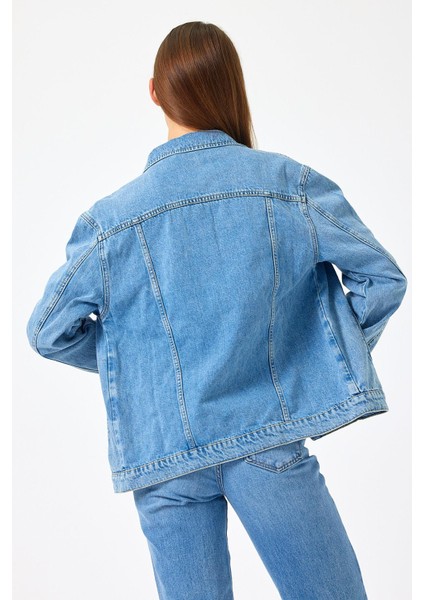 Kadın Maya Sky Blue Jean Ceket fırsatları