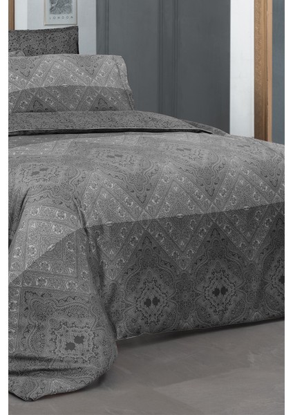 Brezno Gri King Size (Battal Boy) %100 Pamuk Saten "300 Tc" Nevresim Takımı modelleri