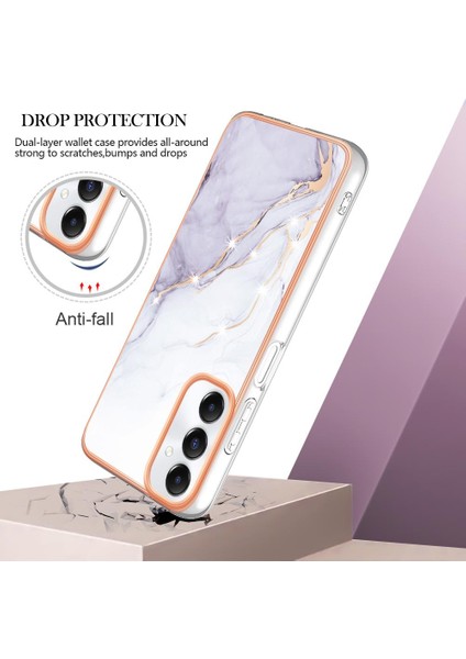 Samsung Galaxy A05S Ince Tpu Koruma Mermer Desen Yumuşak Tampon (Yurt Dışından)