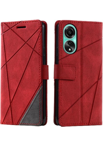 Oppo A78 4g Manyetik Cüzdan Flip Için Kılıf Folio Pu Deri Darbeye Kart (Yurt Dışından)