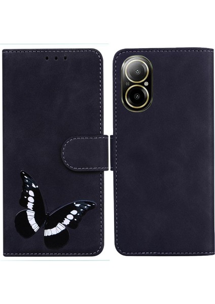 Realme C67 4g Cüzdan Flip Folio Kapak Kelebek Renk Baskılı (Yurt Dışından)