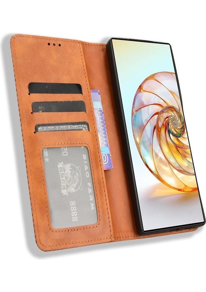 Zte Nubia Z60 Ultra Pu Deri Manyetik Kapatma Cüzdan (Yurt Dışından)