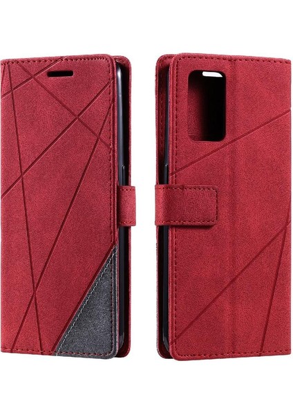 Oppo A74 4G/A95 4g Pu Deri Darbeye Kart Tutucu Kickstand Için Kılıf (Yurt Dışından)