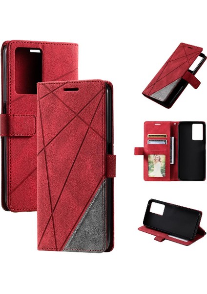 Oppo A57E 4G/A57S 4g Darbeye Pu Deri Cüzdan Flip Folio Kart Için Kılıf (Yurt Dışından)