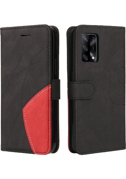 Kart Yuvası Standı ile Oppo A74 4g Için Kılıf Pu Deri Flip Folio Kılıf (Yurt Dışından)