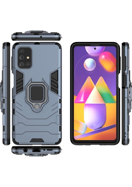 Samsung Galaxy M31S Kickstand Askeri Damla Koruma Darbeye (Yurt Dışından)