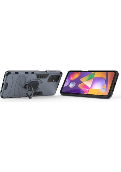 Samsung Galaxy M31S Kickstand Askeri Damla Koruma Darbeye (Yurt Dışından)