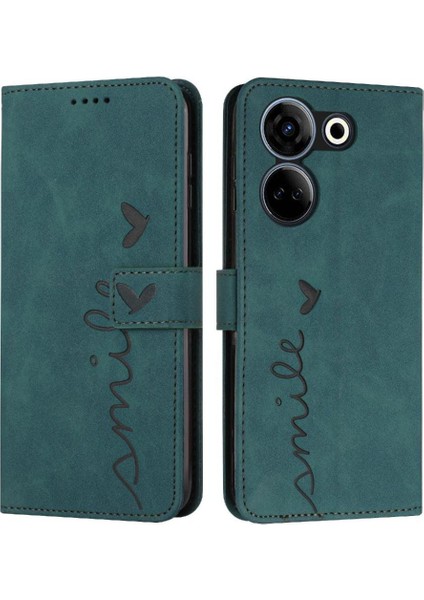 Tecno Camon 20/camon 20 Pro 4g Tam Koruma Pu Deri Flip Case (Yurt Dışından)