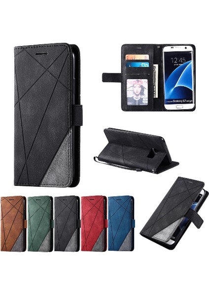 Samsung Galaxy S7 Kenar Cüzdan Flip Folio Darbeye Kart Tutucu (Yurt Dışından)