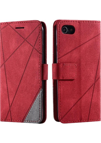 IPhone 7 / 8 Pu Deri Manyetik Kart Tutucu Kickstand Cüzdan (Yurt Dışından)