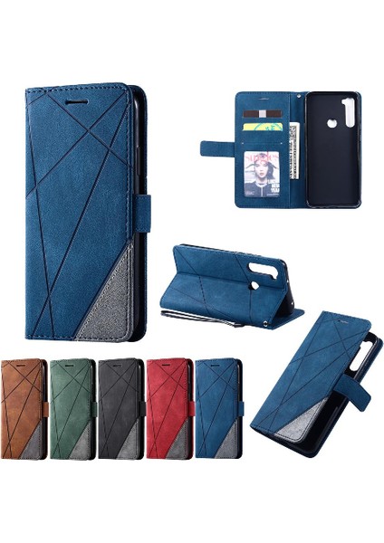 Xiaomi Redmi Not 8 Için Kılıf Manyetik Kart Tutucu Kickstand Darbeye Pu (Yurt Dışından)