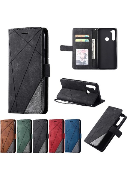 Xiaomi Redmi Not 8t Için Kılıf Cüzdan Çevir Folyo Kart Tutucu Kickstand Pu (Yurt Dışından)