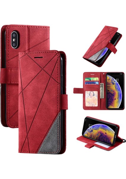 IPhone X/xs Darbeye Dayanıklı Manyetik Cüzdan Çevirme Folyo Kart Tutucu Pu (Yurt Dışından)
