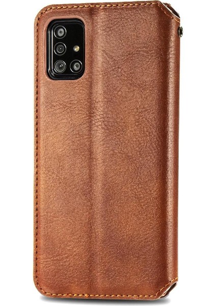 Samsung Galaxy A71 5g Zarif Iş Kapak Çevirin Cüzdan Kılıf (Yurt Dışından)