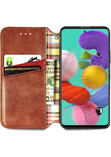 Samsung Galaxy A71 5g Zarif Iş Kapak Çevirin Cüzdan Kılıf (Yurt Dışından)