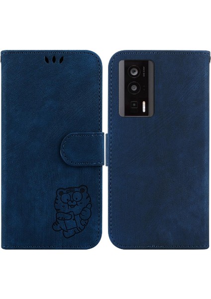 Xiaomi Poco F5 Pro Cüzdan Kılıf Kart Cep Kabartmalı Sevimli Kaplan (Yurt Dışından)