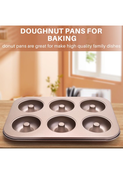 Yapışmaz Donut Tavası 1 Parça Donut Pişirme Tepsisi Karbon Çelik Donut Kalıbı Donut Pişirme Kabı Çanta Kalıbı 6 Donuts (Yurt Dışından)