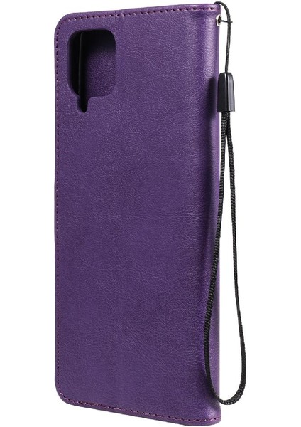 Samsung Galaxy A12 5g Için Flip Case Iş Cüzdan Telefon Kılıfı ile Yüksek (Yurt Dışından)