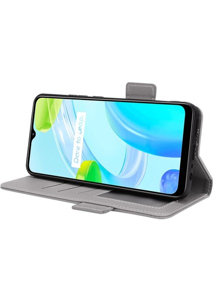 Realme C30 Cüzdan Kart Yuvaları Için Kılıf Tutucu Pu Deri Manyetik Yan (Yurt Dışından) modelleri