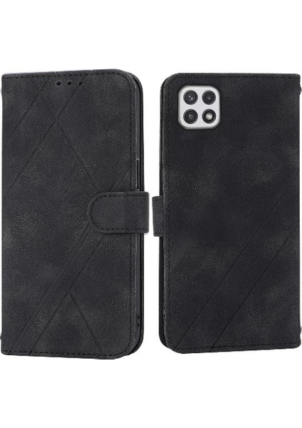 Samsung Galaxy A22 Için Filp Durumda 5g/ F42 5g Pu Deri Kapak Kredi Kartı (Yurt Dışından)