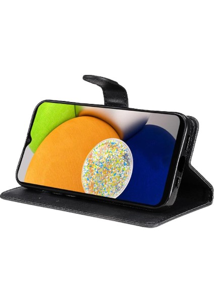 Samsung Galaxy A03 Yüksek Kalite Deri Klasik Düz Renk Için Flip Case (Yurt Dışından)