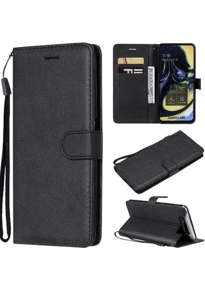 Samsung Galaxy A80 Için Flip CASE/A90 Yüksek Kaliteli Deri Iş Cüzdan (Yurt Dışından)