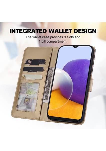 Samsung Galaxy A22 5g Için Kılıf Deri Kılıf Darbeye Kapak Kapak Cüzdan (Yurt Dışından) fırsatları