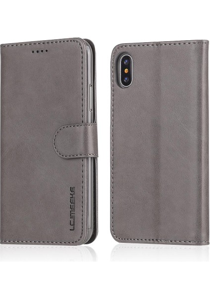 Iphone X/xs Için Tutucu ile Buzağı Doku Yatay Çevir Deri Kılıf (Yurt Dışından)
