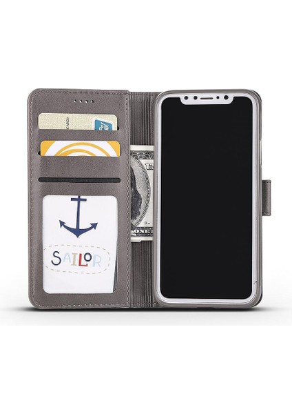Iphone X/xs Için Tutucu ile Buzağı Doku Yatay Çevir Deri Kılıf (Yurt Dışından)