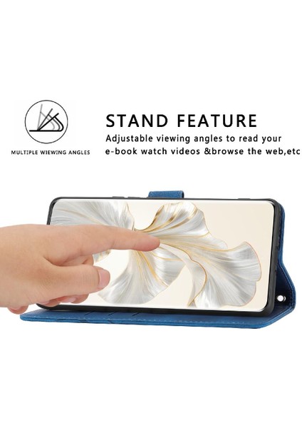 Onur Için 100 Pro 5g El Cüzdan Pu Deri Kapak Kickstand Kart Durumda (Yurt Dışından)