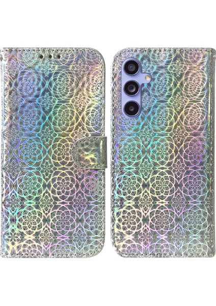 Samsung Galaxy S23 Fe Kart Yuvası Glitter Renkli Premium Pu Kılıf (Yurt Dışından)
