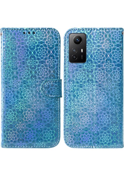 Xiaomi Redmi Not 12S Cüzdan Durumda Glitter Renkli Kart Yuvası Pu (Yurt Dışından)