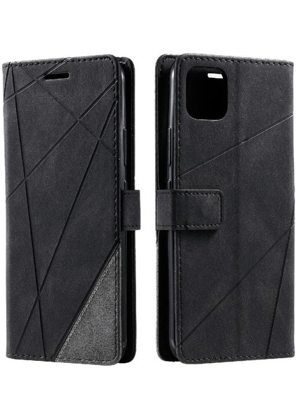 Realme C11 Kart Tutucu Için Kickstand Manyetik Cüzdan Flip Folio Pu (Yurt Dışından)