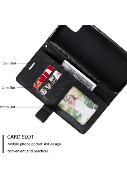 Realme C11 Kart Tutucu Için Kickstand Manyetik Cüzdan Flip Folio Pu (Yurt Dışından) fırsatları