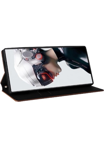 Nubia Kırmızı Sihirli 9 Pro Artı Kart Yuvaları Için Kılıf Tutucu Cüzdan Manyetik Pu (Yurt Dışından)