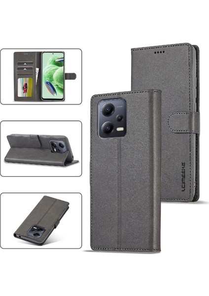 Xiaomi Redmi Not 12 Pro Artı Buzağı Doku Yatay Flip Case (Yurt Dışından)
