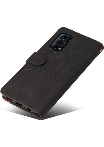 Oppo Reon 5 Kickstand Koruyucu Pu Deri Flip Folio Kılıf Için Kılıf ile (Yurt Dışından) fırsatları